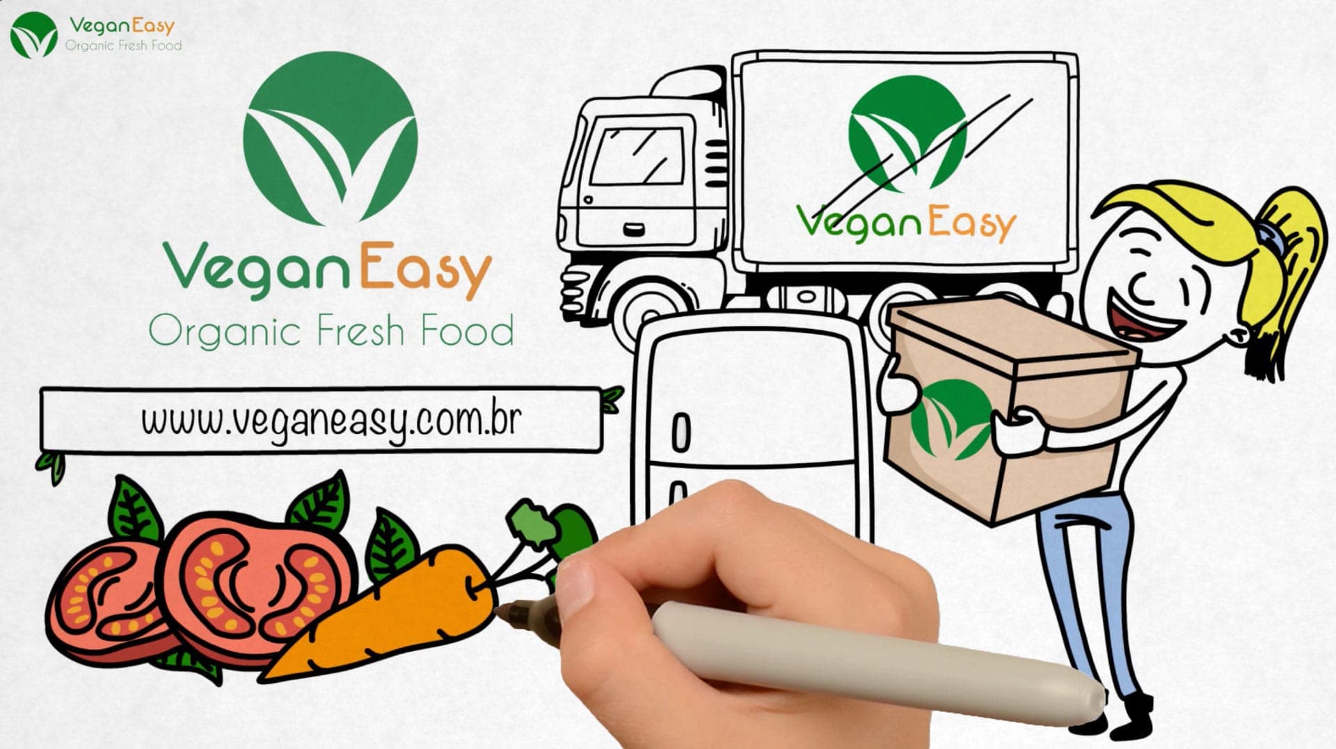 Produtora de Vídeo Quadro Branco - Vegan Easy - VFX Videos