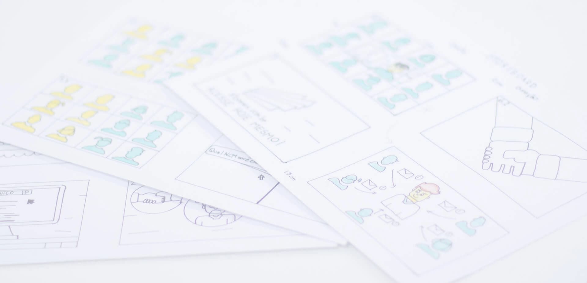 Storyboard da STComex mostrando a construção visual da narrativa