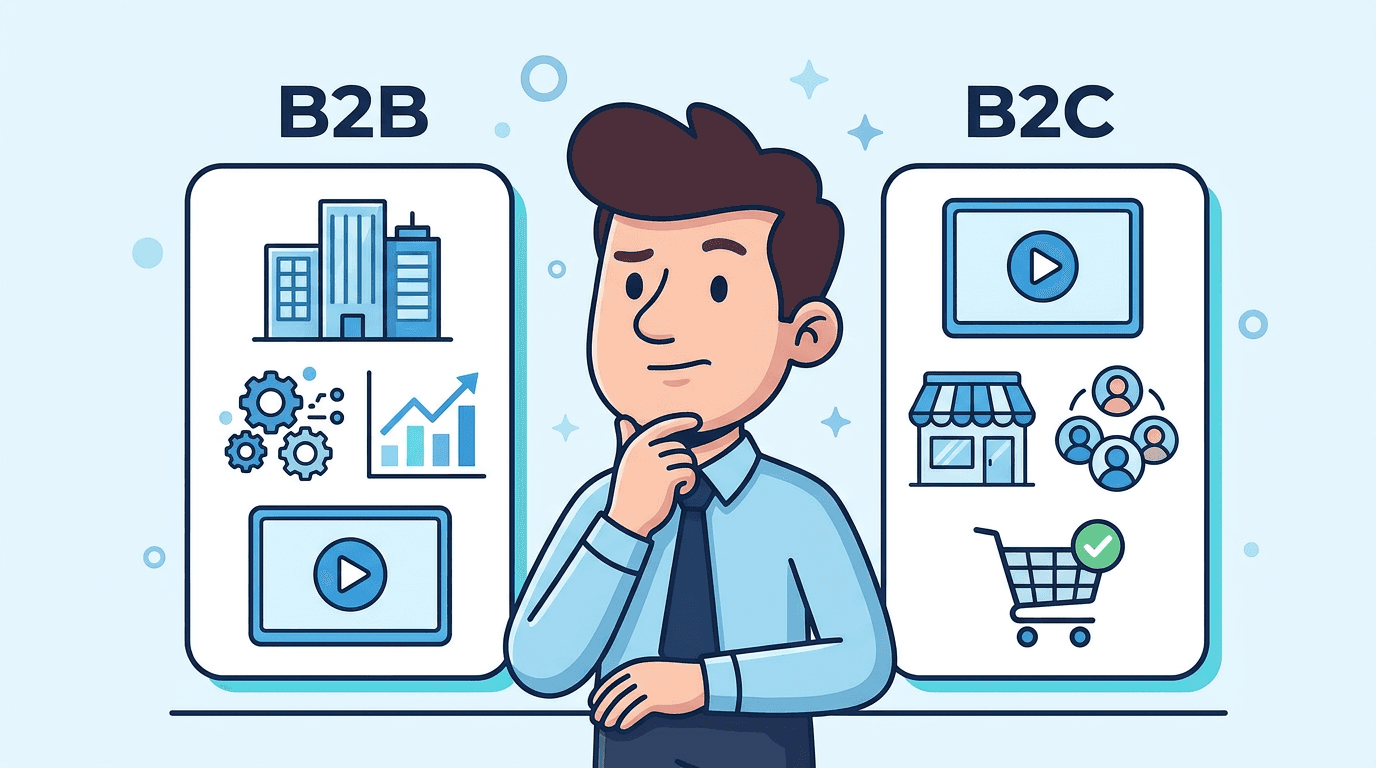 Diferencas entre videos animados para empresas B2B e B2C
